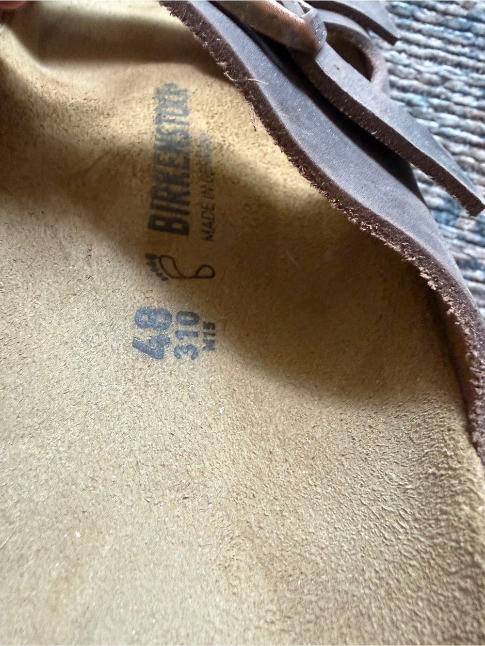 BIRKENSTOCK Arizona Leather Sandals Brown size 48 - Picture 4 of 5